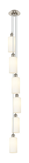 Downtown Urban Six Light Pendant in Brushed Satin Nickel (405|106B-6P-SN-G434-7WH)