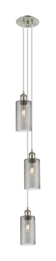 Downtown Urban Three Light Pendant in Brushed Satin Nickel (405|103B-3P-SN-G434-7SM)