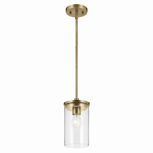 Crosby One Light Mini Pendant in Natural Brass (12|43996NBR)