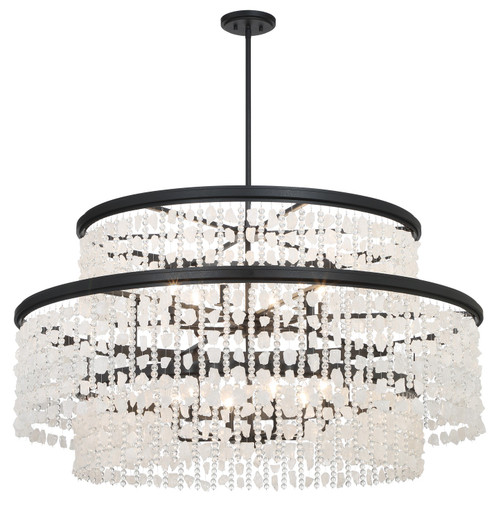 Shimmering Elegance 12 Light Chandelier in Sand Coal (7|6708-66)