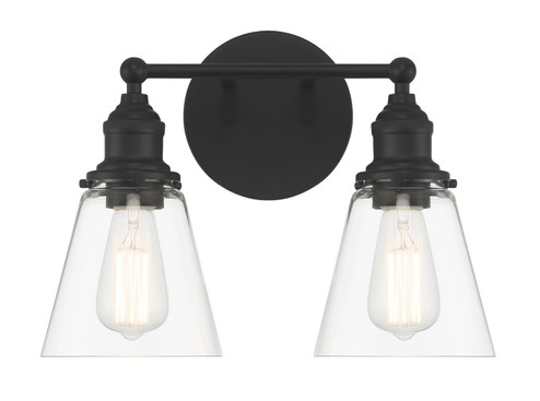 Barwell Two Light Bath Vanity in Coal Black (7|5682-66A)