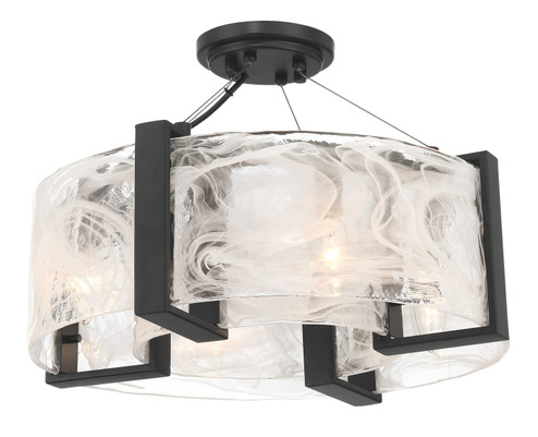 Cloud Break Four Light Semi Flush Mount in Coal (7|3614-66A)