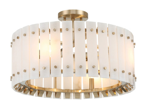 Bardon Four Light Semi-Flush Mount in Celeste Brass (29|N1844-776)