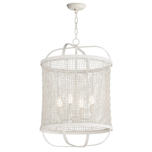 Cestino Four Light Pendant in Weathered White (16|22474WWT) Cestino Four Light Pendant in Weathered White (16|22474WWT)