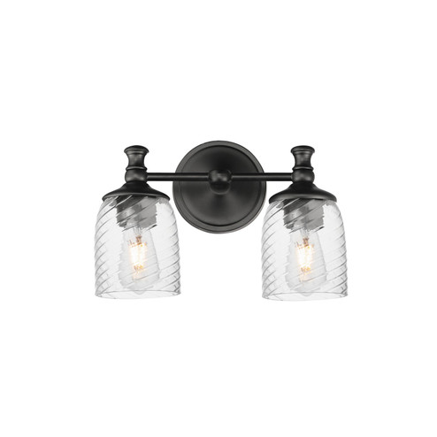 Swirl Two Light Wall Sconce in Black (16|21352CRBK)