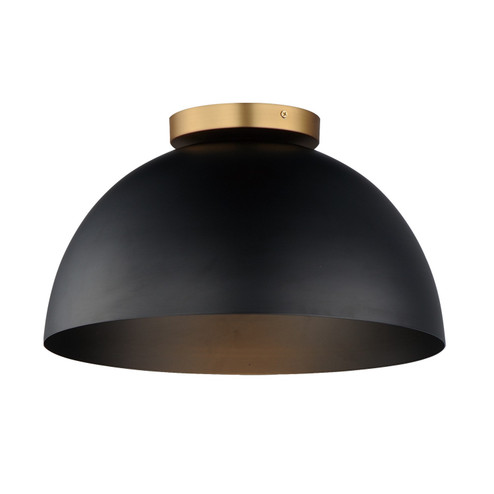 Thelonious One Light Flush Mount in Black / Natural Aged Brass (16|10029BKNAB)