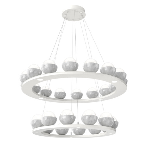 Cabochon LED Chandelier in Beige Silver (404|CHB0093-2B-BS-C-CA1-L3-TR)