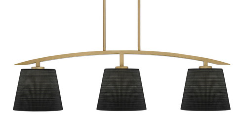 Kurve Three Light Island Pendant in New Age Brass (200|3736-NAB-4089)