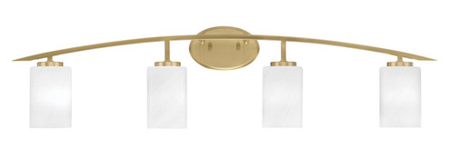Kurve Four Light Bath Bar in New Age Brass (200|3724-NAB-3001)