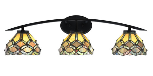 Kurve Three Light Bath Bar in Matte Black (200|3723-MB-9435)