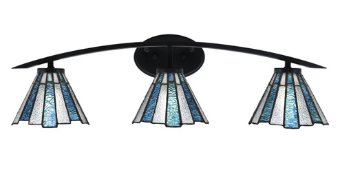 Kurve Three Light Bath Bar in Matte Black (200|3723-MB-9325)