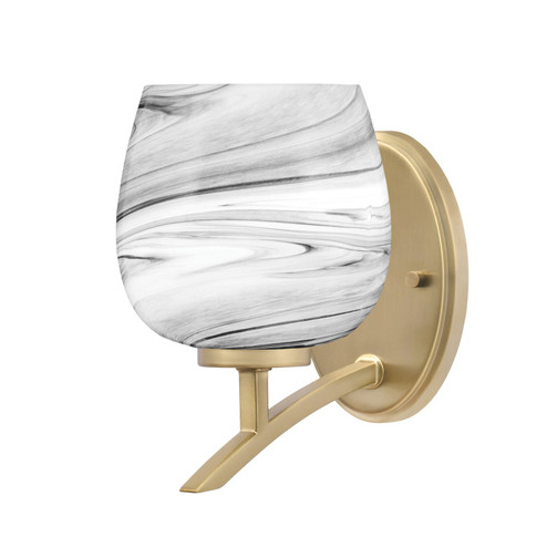 Kurve One Light Wall Sconce in New Age Brass (200|3721-NAB-4819)