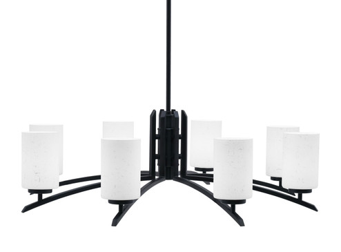 Kurve Eight Light Chandelier in Matte Black (200|3708-MB-310)