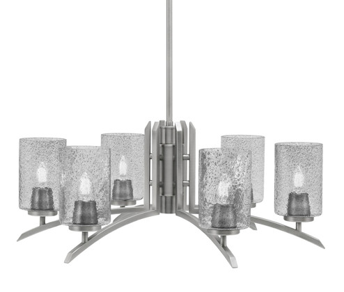 Kurve Six Light Chandelier in Graphite (200|3706-GP-3002)