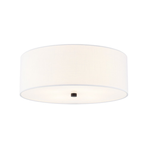 Textile Four Light Flush-Mount in Matte Black (102|FAB-9731-WHTE-MBLK)