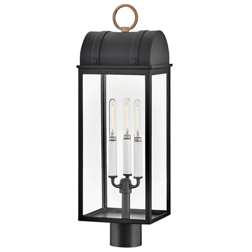 Campbell LED Post Mount in Black (13|10661BK-BU)