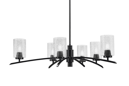Kurve Six Light Chandelier in Matte Black (200|3746-MB-3002)