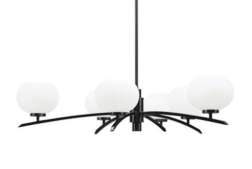 Kurve Six Light Chandelier in Matte Black (200|3746-MB-212)