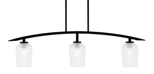 Kurve Three Light Island Pendant in Matte Black (200|3736-MB-4250)