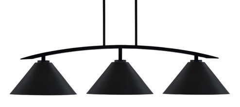 Kurve Three Light Island Pendant in Matte Black (200|3736-MB-420-MB)