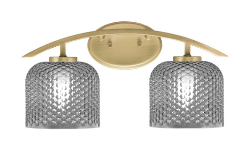 Kurve Two Light Bath Bar in New Age Brass (200|3722-NAB-4612)
