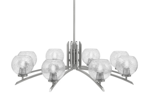 Kurve Eight Light Chandelier in Graphite (200|3708-GP-4102)