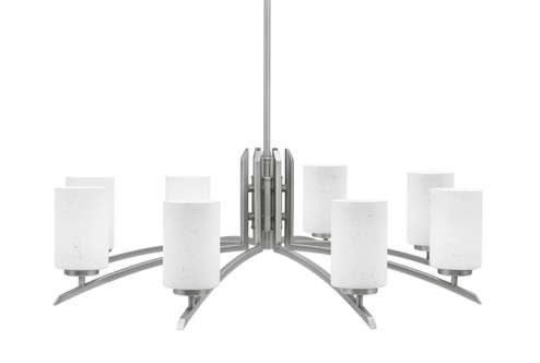 Kurve Eight Light Chandelier in Graphite (200|3708-GP-310)