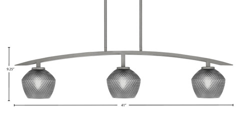 Kurve Three Light Island Pendant in Graphite (200|3736-GP-4622)