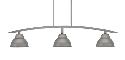 Kurve Three Light Island Pendant in Graphite (200|3736-GP-427-GP)