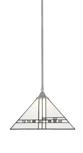 Stem/Square One Light Pendant in Brushed Nickel (200|13-BN-955)