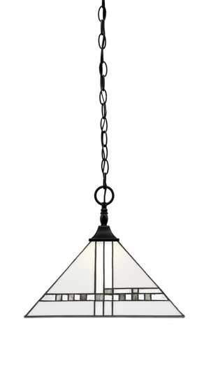 Chain/Square One Light Pendant in Matte Black (200|12-MB-955)
