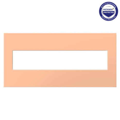 adorne Five-Gang Screwless Wall Plate with Microban in Peachy (246|AWP5GPY)
