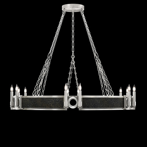 Mirage 12 Light Chandelier in Silver Leaf/Nickel/Black Knight (48|100048-423)