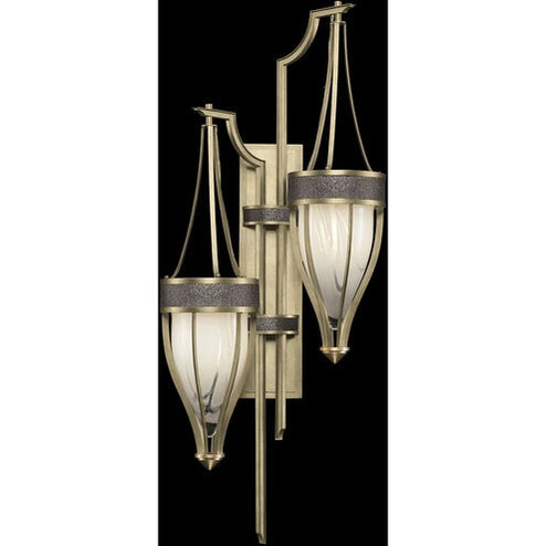 Mirage Two Light Wall Sconce in Soft Gold Leaf/Brass/Pebble (48|100041-511)