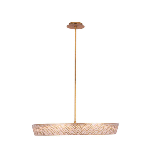 Geo LED Pendant in Oxidized Gold Leaf (33|523156OL)