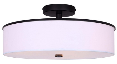 Tristan Three Light Semi-Flush Mount in Matte Black (387|ISF2037B03BK)