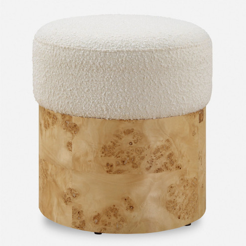 Swirls Ottoman in Textured Ivory (52|23855)