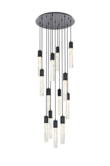 Aurora 13 Light Chandelier in Black and Clear (173|2089G30BK)