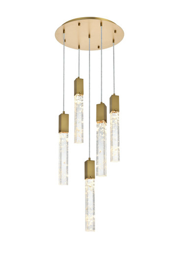Aurora Five Light Chandelier in Satin Gold (173|2089D20SG)
