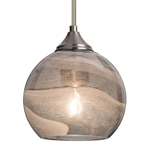 Besa Jilly Stem Pendant One Light Pendant in Satin Nickel (74|1TT-JILLYSM-SN)
