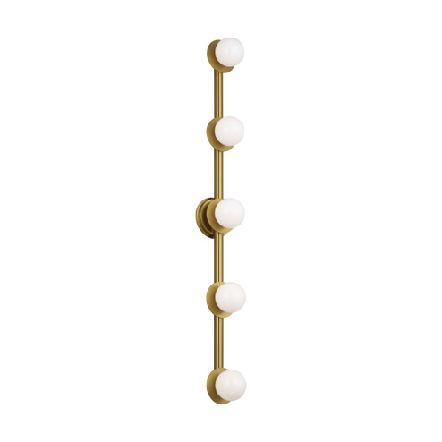 Nodes Five Light Vanity in Burnished Brass (454|KWL1165BBS)