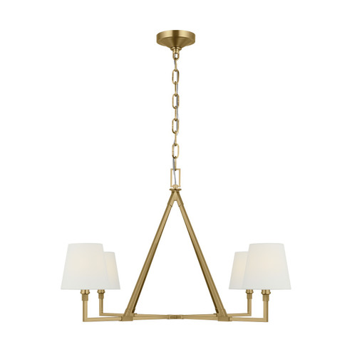 Perth Four Light Chandelier in Burnished Brass (454|CC1724BBS)