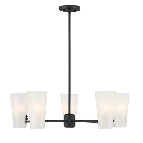 Five Light Chandelier in Matte Black (446|M100130MBK)