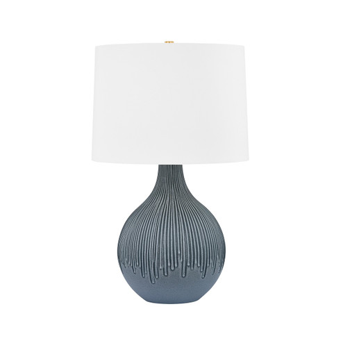 Nepperhand One Light Table Lamp in Aged Brass/Ceramic Providence Blue (70|L7428-AGB/CPB)