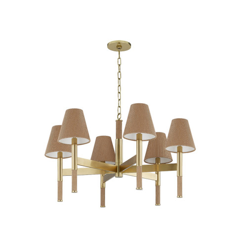 Lindenwood Nine Light Chandelier in Aged Brass (70|3448-AGB)