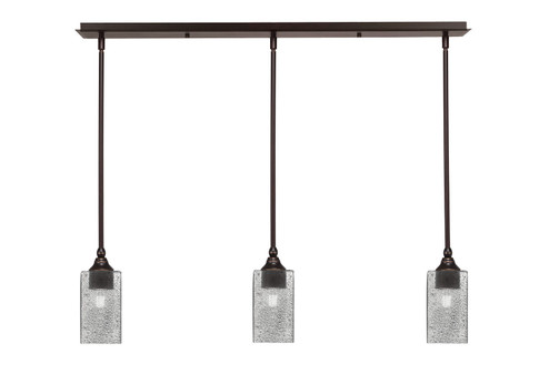 Stem Three Light Linear Pendalier in Dark Granite (200|36-DG-542)