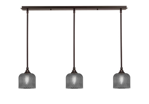 Stem Three Light Linear Pendalier in Dark Granite (200|36-DG-4612)
