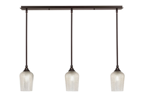 Stem Three Light Linear Pendalier in Dark Granite (200|36-DG-4253)