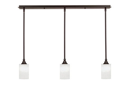 Stem Three Light Linear Pendalier in Dark Granite (200|36-DG-310)
