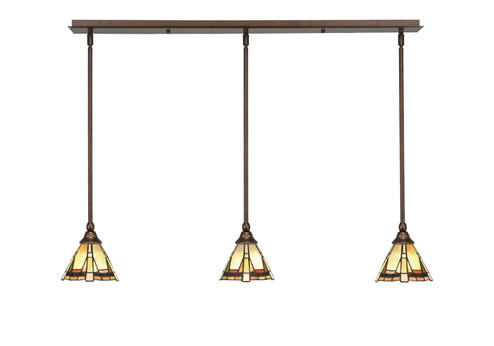 Stem Three Light Linear Pendalier in Bronze (200|36-BRZ-9345)